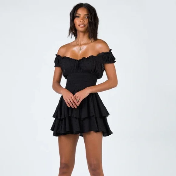 Princess Polly The Love Galore Romper Black Size 10 - Picture 2 of 7